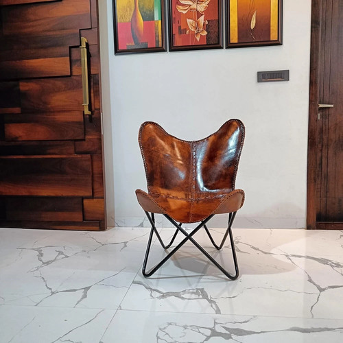 Fauteuil papillon cuir - fauteuil, en