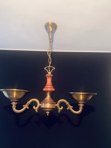 Lustre bois bronze - bois,