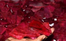 Lot brut de dalles de pierres précieuses 2000 ct rubis rouge africain naturel...