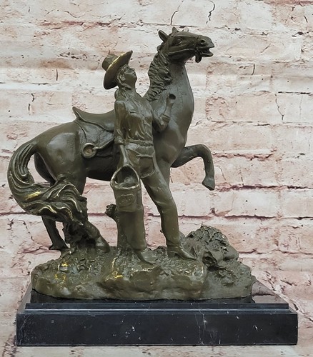 Western femme cheval - et, bronze