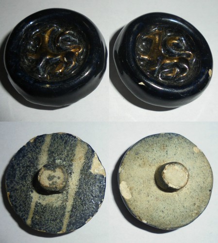 Ancien bouton céramique - bouton,