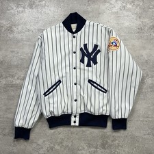 VTG 80s 90s MLB NEW YORK YANKEES FELCO PINSTRIPE BOMBER JACKET Sz M  MADE IN USA