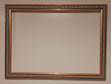 WOODEN FRAME MOLDED GOLD LEAVES TWO-TONE 56 cm x 41 c FOLIAGE 50 cm x 35.3 c