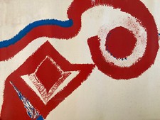 Very Beautiful Abstract Screen Print Louis Teyssandier 1970 Art Abstraction Litho