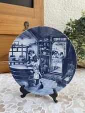 Delft Blue Dairy Scene Decorative Plate - Signed - Ter Steege BV 1984
