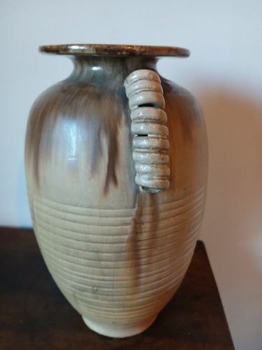 Grand vase grès signé - grand,