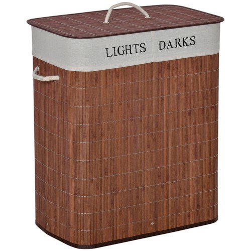Homcom panier linge 100l - panier,