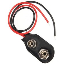 Connecteur Clip pour Pile 9V Coupleur Batterie d'Alimentation 6F22 6LR61 6LF61