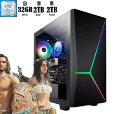 ARGB Gaming Desktop i7 Computer PC 32GB RAM 2TB SSD Windows11Pro Custom Build