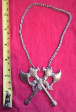 ornement laiton de banderole porte hache de sapeurs pompiers communal 1830 1855