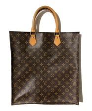 LOUIS VUITTON Monogram Handbag Brown M51140 Sac Plat from Japan