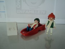 PLAYMOBIL vintage city life sport d'hiver luge rouge enfants set 3327 de 1984 #3