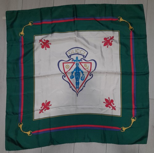 Vintage gucci 85x85 silk scarf - 85x85,