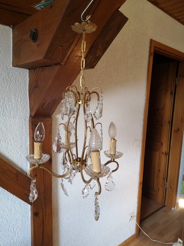 Lustre pampilles style louis - lustre,