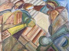 Belle Peinture Gouache 1933