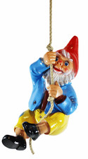 Nain de Jardin Déco Figurine À Corde à Suspendre Kletternd en Plastique H 38 CM