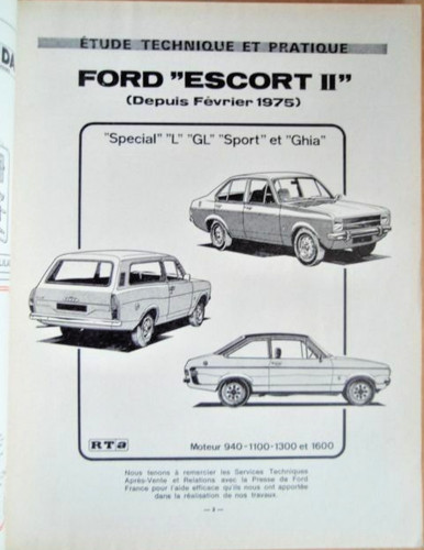 Revue technique ford escort - technique,