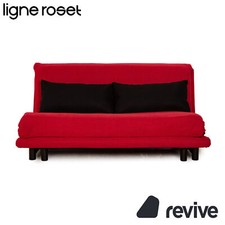 Ligne Roset Multy Tissu Canapé Trois Places Rouge Canapé Lit Fonction Manuelle