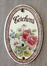 Enameled canvas plate wall flowers keychain tea towel kitchen decoration 