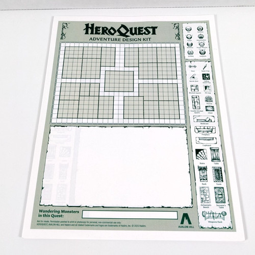 Heroquest board game adventure - board,