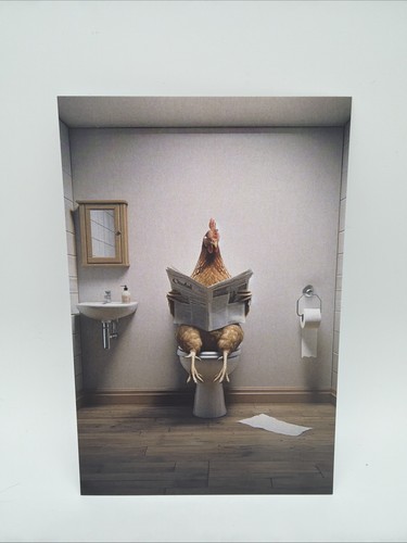 Affiche carte postale poule - carte,