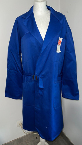 Blouse bleu travail vintage - blouse,