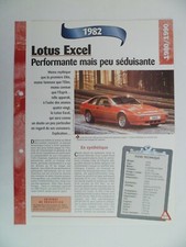 CARTE FICHE AUTO LOTUS EXCEL  1982 (175-176) 