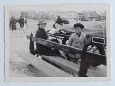 Woman Son Bench Father Stretcher Sick Outdoor Hospital - Old Photo Snapshot