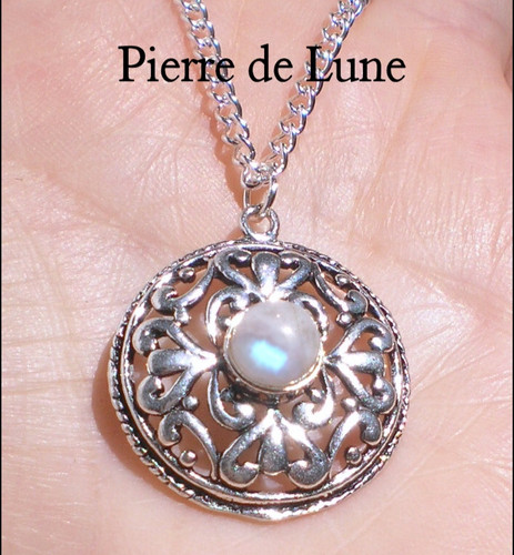 Pierre lune argent 925 - pierre,