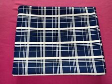 tissu ancien vintage jersey à carreaux marine  larg 150 cm x H 225 cm réf B865