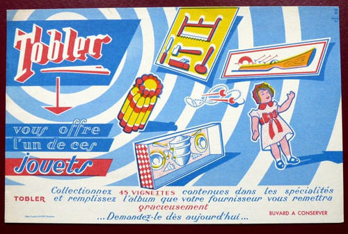 Buvard tobler chocolat - buvard,