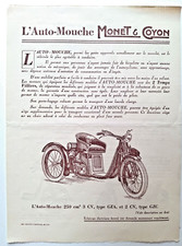 Circa 1920 AUTO-MOUCHE Monet & Goyon Prospectus
