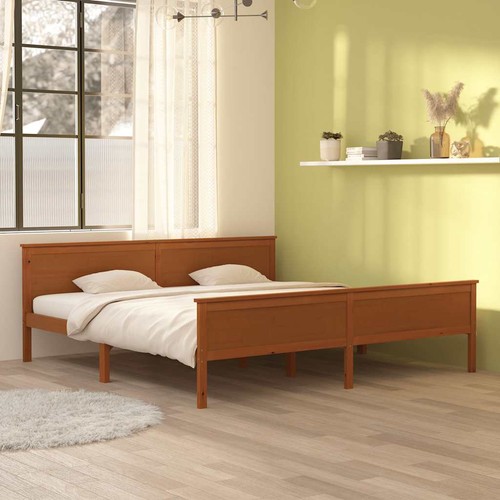 Cadre lit marron - lit, miel