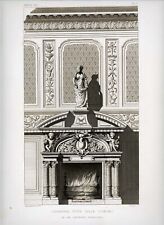 1876 1878 6 Genuine Engravings Decoration Buffet Dresser Fireplace Academy of