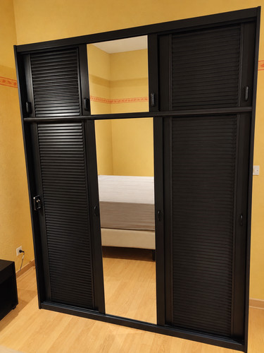 Armoire penderie noire 200 - , cm