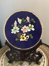 CLOISONNE ASSIETTE PLAT BRONZE