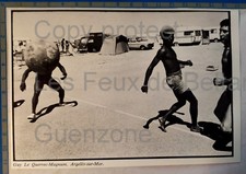 Argeles sur mer camping tentes football  LE QUERREC Guy photo document cutout