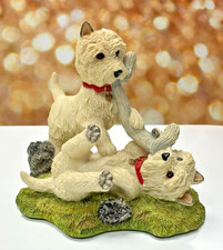 Westies Tugging Rope – Limited Edition Figurine by Peakdale –England- Sold As Is