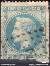 FRANCE EMPIRE 20c BLEU N° 29B