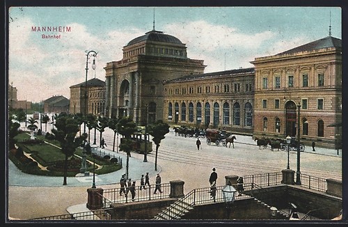 Carte postale mannheim gare - postale,
