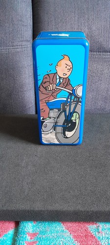Boite tintin biscuit delacre - tintin,
