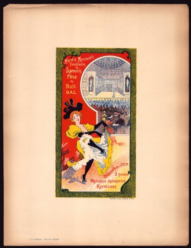Moulin rouge lithographie - moulin,