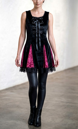 Robe gothique punk viscose - gothique,