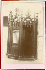 France, confessional, ca.1880, vintage albumen print vintage albumen print Ti