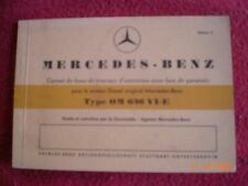 SERVICE VOUCHER BOOK WITH WARRANTY VOUCHER MERCEDES OM 636 VI-E ENGINE