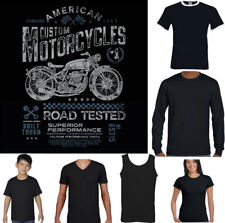 BIKER T-SHIRT Mens American Custom Motorcycles Retro Victory Motorbike