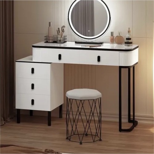 Coiffeuse blanc noir - coiffeuse, blanc/noir