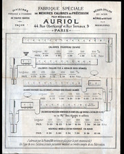 PARIS (XI°) measuring instruments CALIBERS in Vernier & PALMERS "AURIOL" in 1880