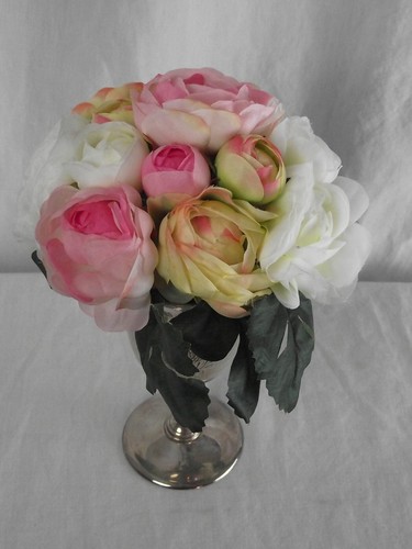 Bouquet rond tissus jaune - bouquet,