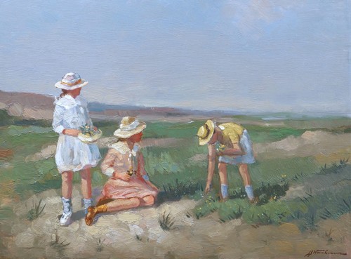 Framed painting landscape